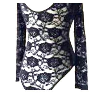 Black lace bodysuit